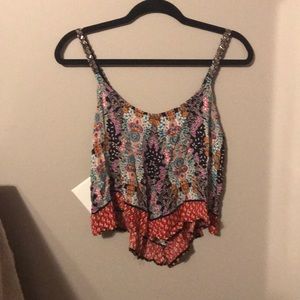 Multi color cropped blouse